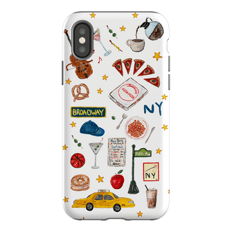 NYC White Printed Phone Cases iPhone XS / Armoured by BG. Studio - The Dairy