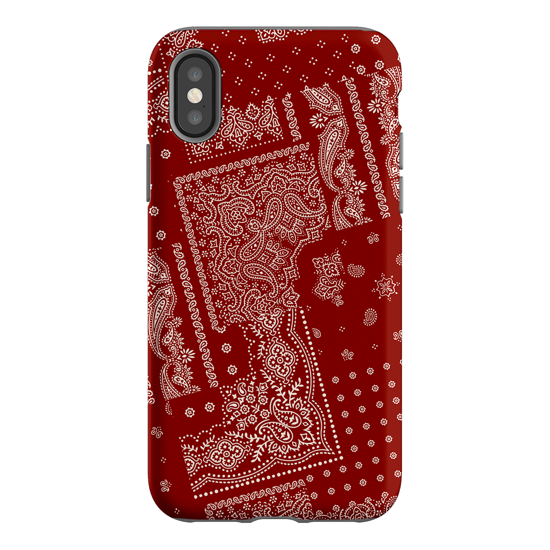 Paisley Crimson Printed Phone Cases iPhone XS / Armoured by The Dairy - The Dairy