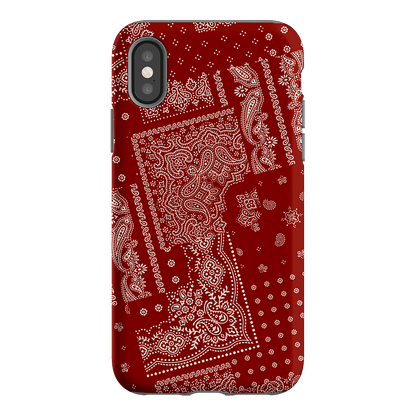 Paisley Crimson Printed Phone Cases iPhone XS / Armoured by The Dairy - The Dairy