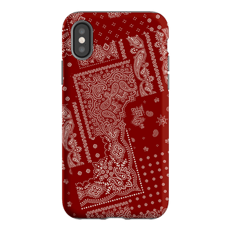 Paisley Crimson Printed Phone Cases iPhone XS / Armoured by The Dairy - The Dairy
