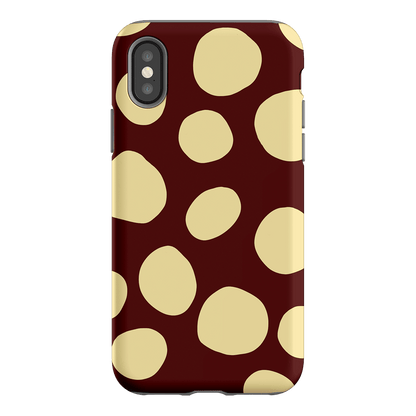 Pebbles Burgundy Butter Printed Phone Cases iPhone XS / Armoured by Veronica Tucker - The Dairy