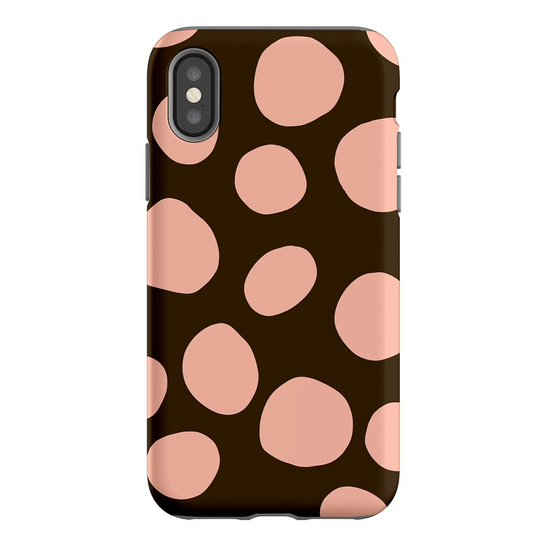 Pebbles Chocolate Pink Printed Phone Cases iPhone XS / Armoured by Veronica Tucker - The Dairy