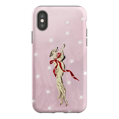 Pink Bow Hound Printed Phone Cases iPhone XS / Armoured by Lisa Hu - The Dairy