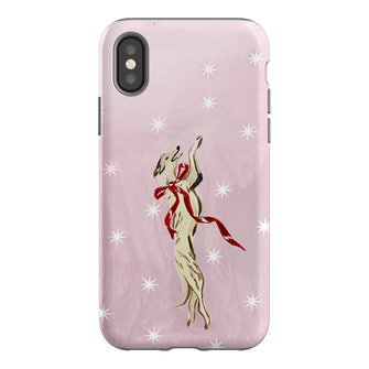 Pink Bow Hound Printed Phone Cases iPhone XS / Armoured by Lisa Hu - The Dairy