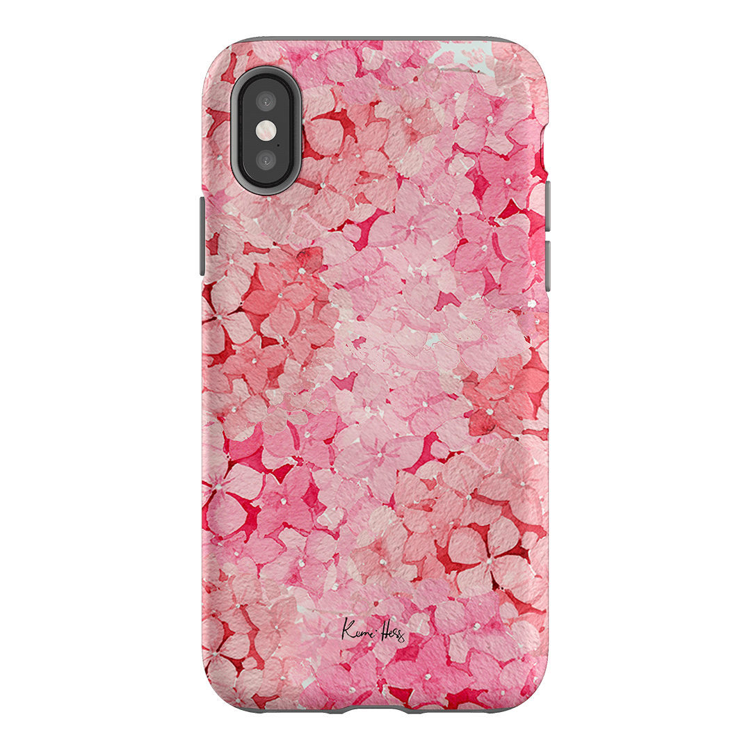 Hydrangea Pink Printed Phone Cases iPhone XS / Armoured by Kerrie Hess - The Dairy