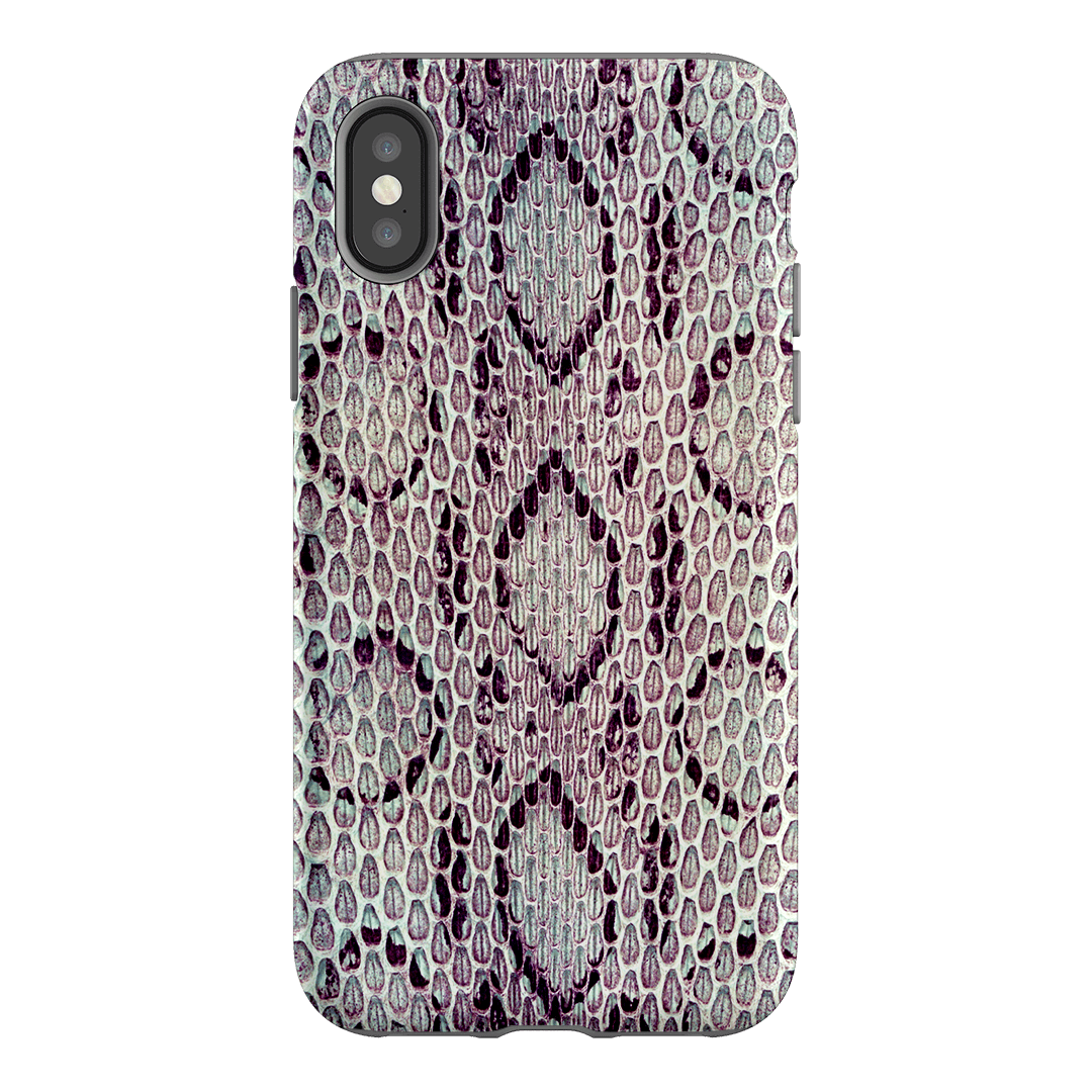 Plum Python Printed Phone Cases iPhone XS / Armoured by The Dairy - The Dairy