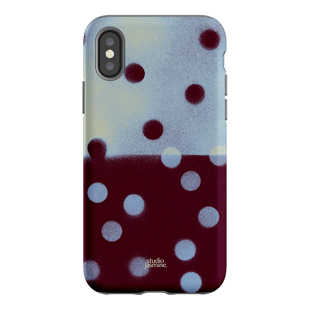 Plum Polka Dot Printed Phone Cases iPhone XS / Armoured by Jasmine Dowling - The Dairy