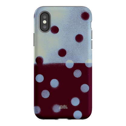 Plum Polka Dot Printed Phone Cases iPhone XS / Armoured by Jasmine Dowling - The Dairy