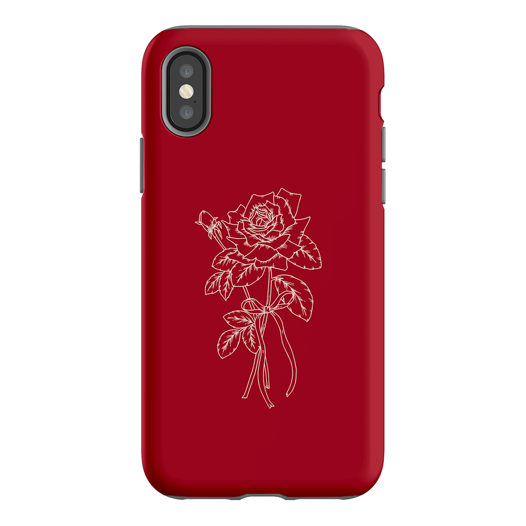 Red Rose Printed Phone Cases iPhone XS / Armoured by Typoflora - The Dairy
