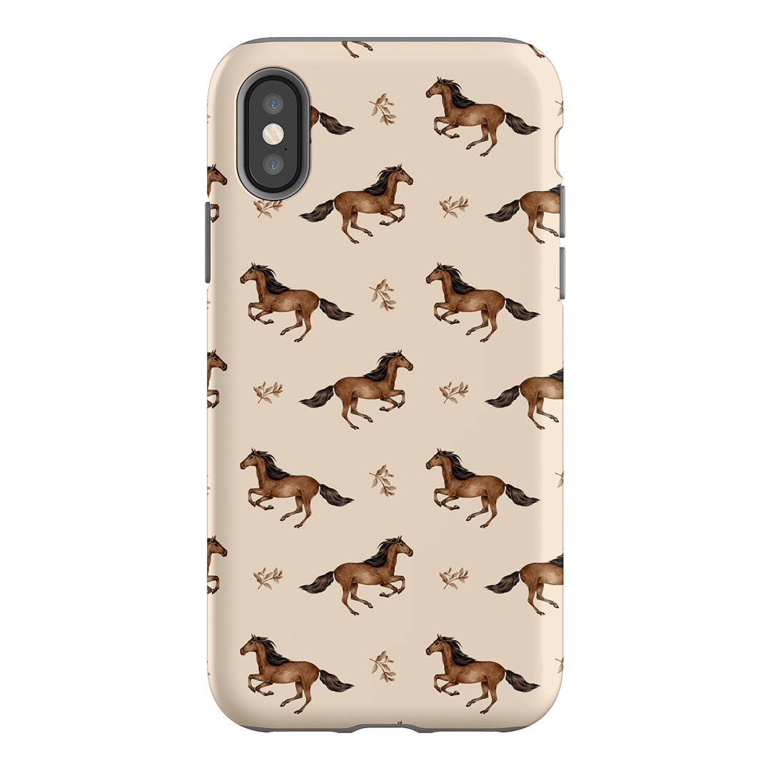 Running Horse Printed Phone Cases iPhone XS / Armoured by Kasiags Art - The Dairy