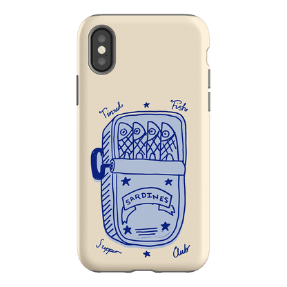 Sardine Social Blue Printed Phone Cases iPhone XS / Armoured by The Dairy - The Dairy