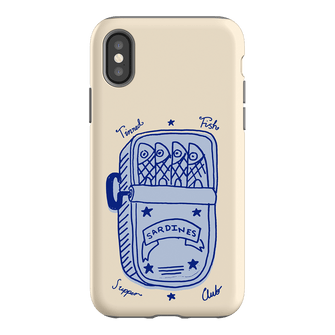 Sardine Social Blue Printed Phone Cases iPhone XS / Armoured by The Dairy - The Dairy