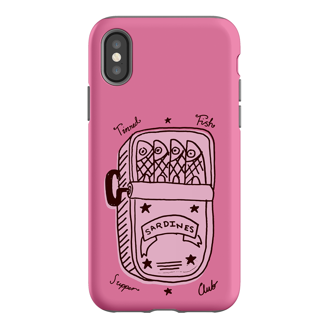 Sardine Social Pink Printed Phone Cases iPhone XS / Armoured by The Dairy - The Dairy