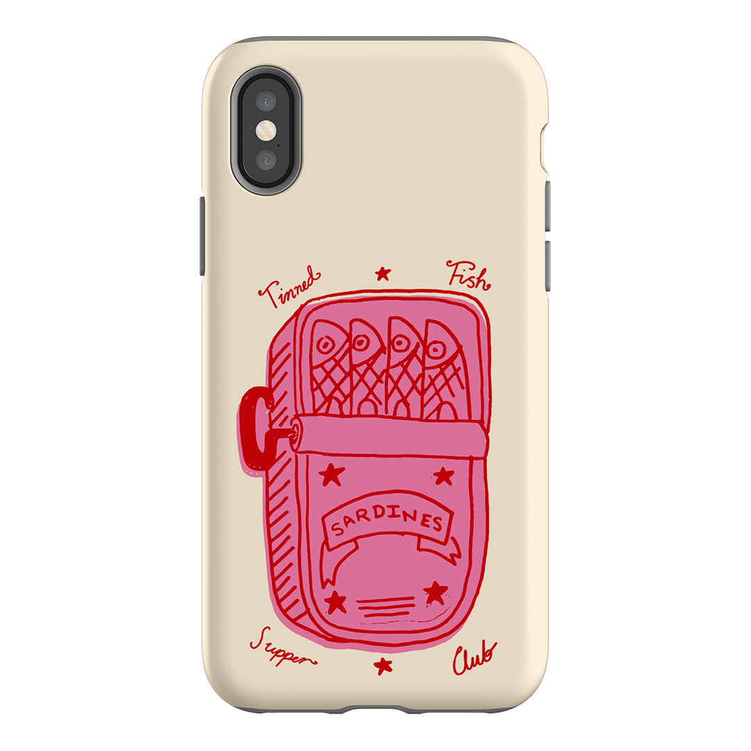 Sardine Social Red Printed Phone Cases iPhone XS / Armoured by The Dairy - The Dairy