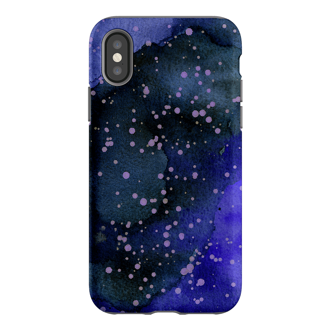 Spotty Navy Printed Phone Cases iPhone XS / Armoured by The Dairy - The Dairy