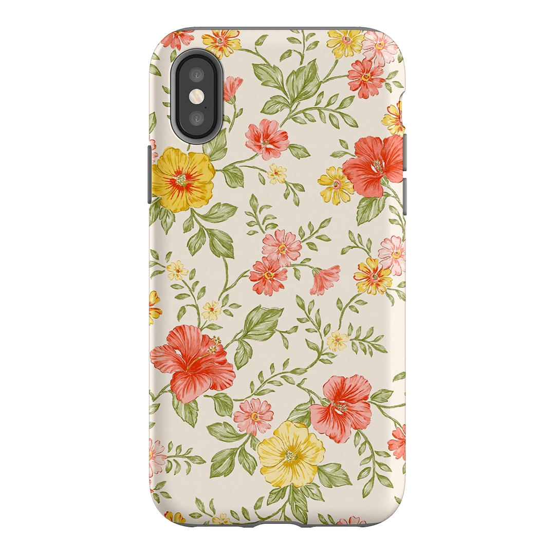 Hibiscus Printed Phone Cases iPhone XS / Armoured by Oak Meadow - The Dairy