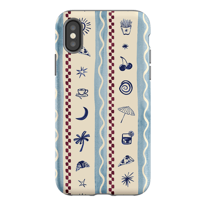 Summer Snacks Blue Printed Phone Cases iPhone XS / Armoured by Charlie Taylor - The Dairy