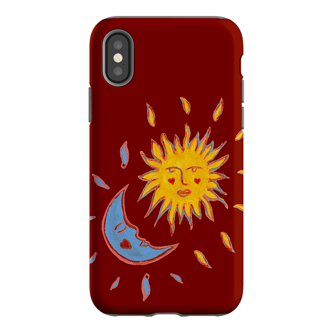 Sun & Moon Red Printed Phone Cases iPhone XS / Armoured by BG. Studio - The Dairy
