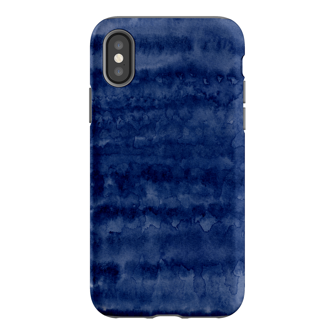 Watercolour Stripes Navy Printed Phone Cases iPhone XS / Armoured by The Dairy - The Dairy