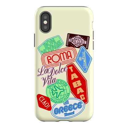 Well Travelled Printed Phone Cases iPhone XS / Armoured by The Dairy - The Dairy