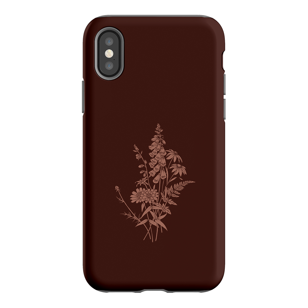 Wildflowers Mocha Printed Phone Cases iPhone XS / Armoured by Typoflora - The Dairy