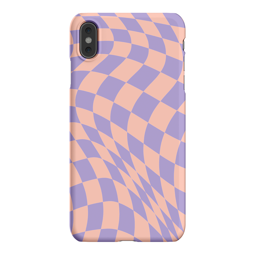 Wavy Check Lilac on Blush Matte Case Matte Phone Cases iPhone XS Max / Snap by The Dairy - The Dairy