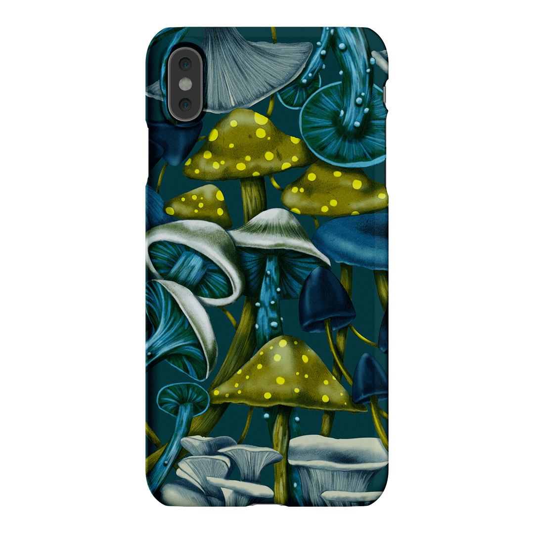 Shrooms Blue Printed Phone Cases iPhone XS Max / Snap by Kelly Thompson - The Dairy