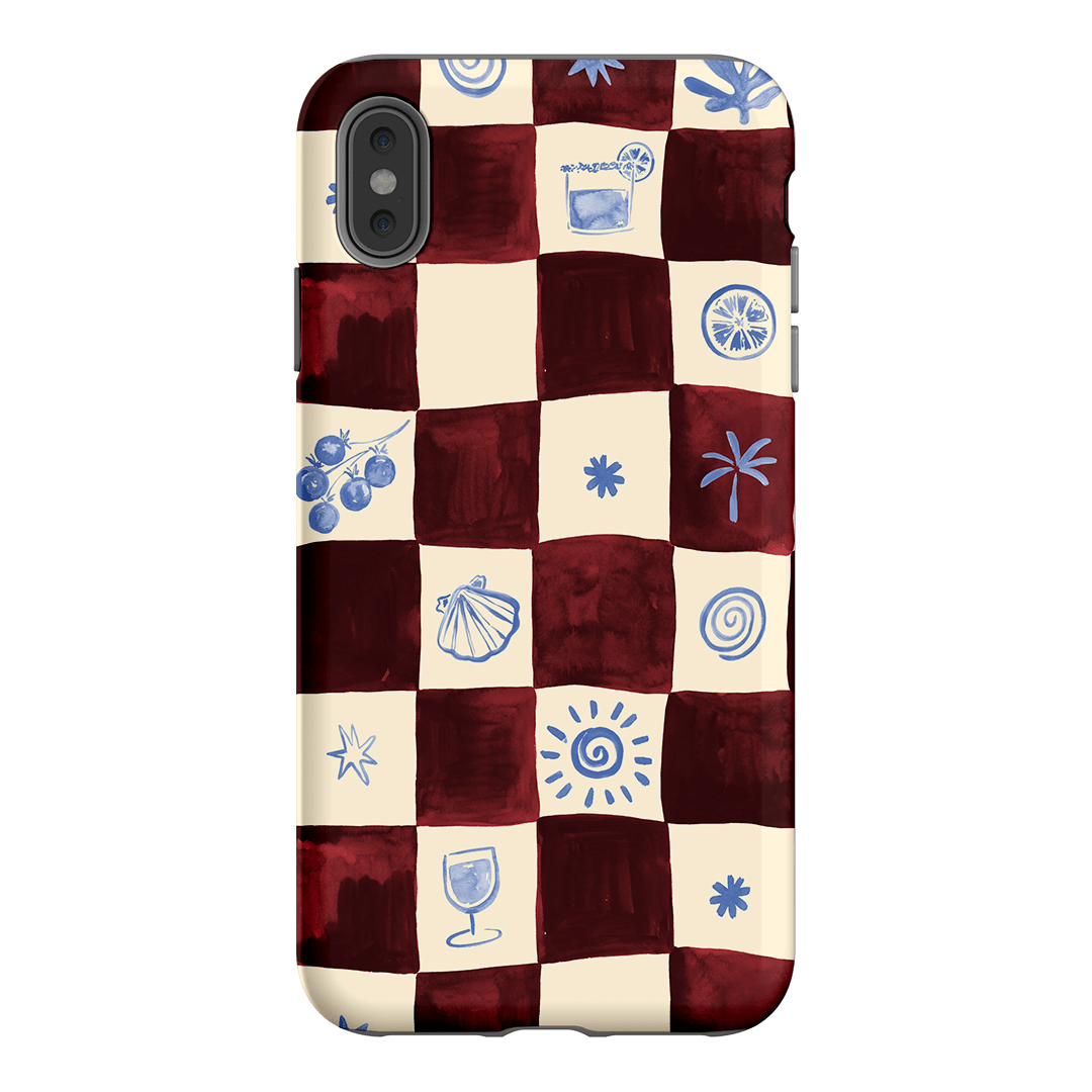Afternoon Mezze Maroon Printed Phone Cases iPhone XS Max / Armoured by Charlie Taylor - The Dairy