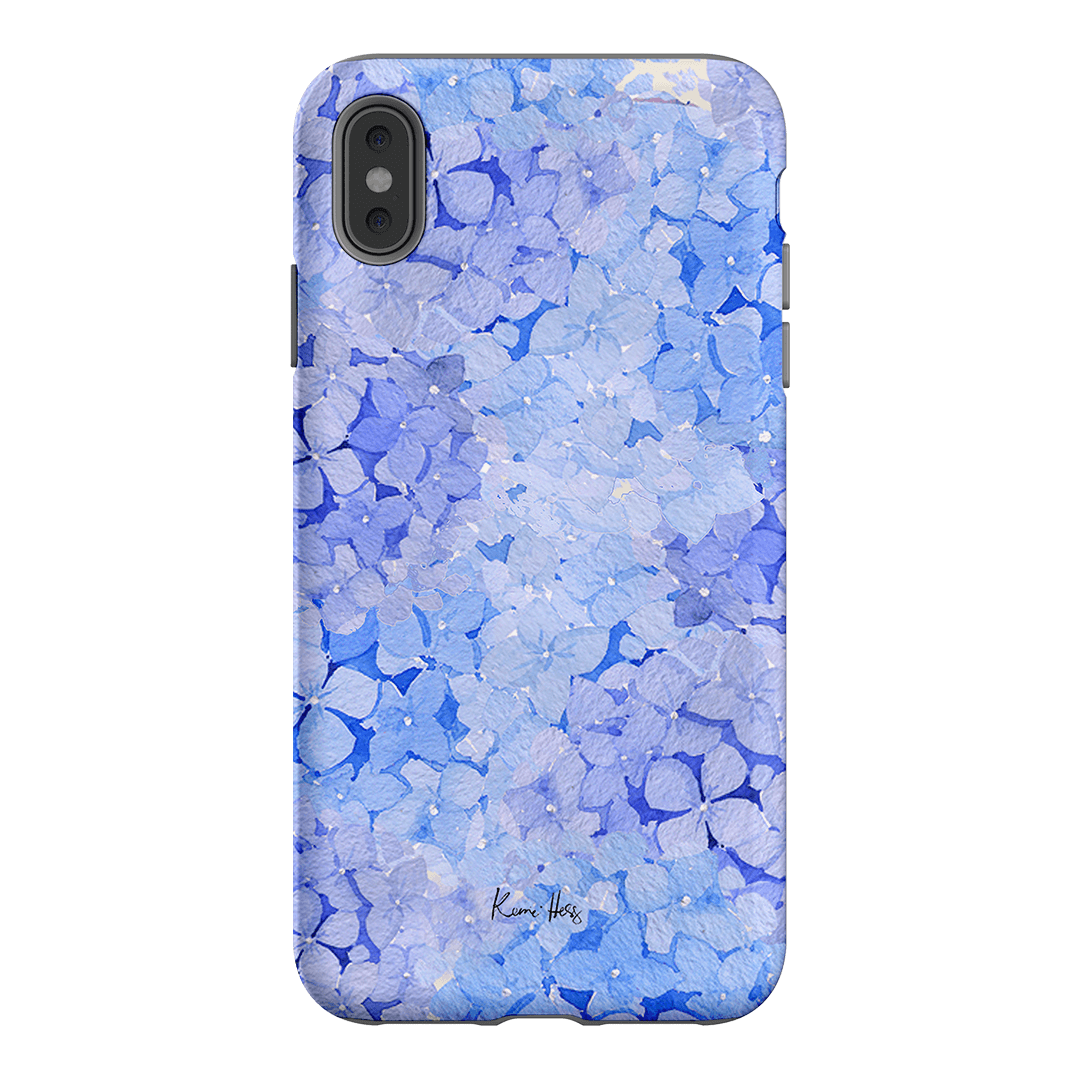 Hydrangea Blue Printed Phone Cases iPhone XS Max / Armoured by Kerrie Hess - The Dairy