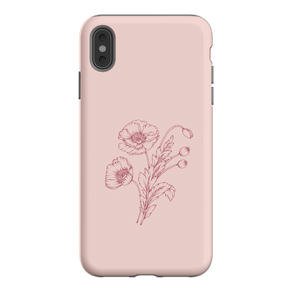 Blush Poppies Printed Phone Cases iPhone XS Max / Armoured by Typoflora - The Dairy