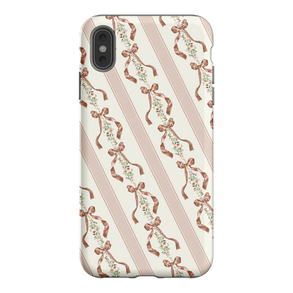 Bow Stripe Printed Phone Cases iPhone XS Max / Armoured by Veronica Tucker - The Dairy