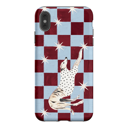 Check Greyhound Blue Printed Phone Cases iPhone XS Max / Armoured by Lisa Hu - The Dairy