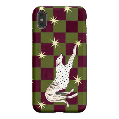Check Greyhound Green Printed Phone Cases iPhone XS Max / Armoured by Lisa Hu - The Dairy
