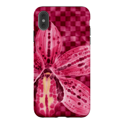 Check Orchid Printed Phone Cases iPhone XS Max / Armoured by Sally Hungerford - The Dairy