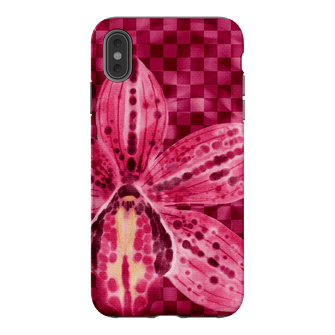 Check Orchid Printed Phone Cases iPhone XS Max / Armoured by Sally Hungerford - The Dairy