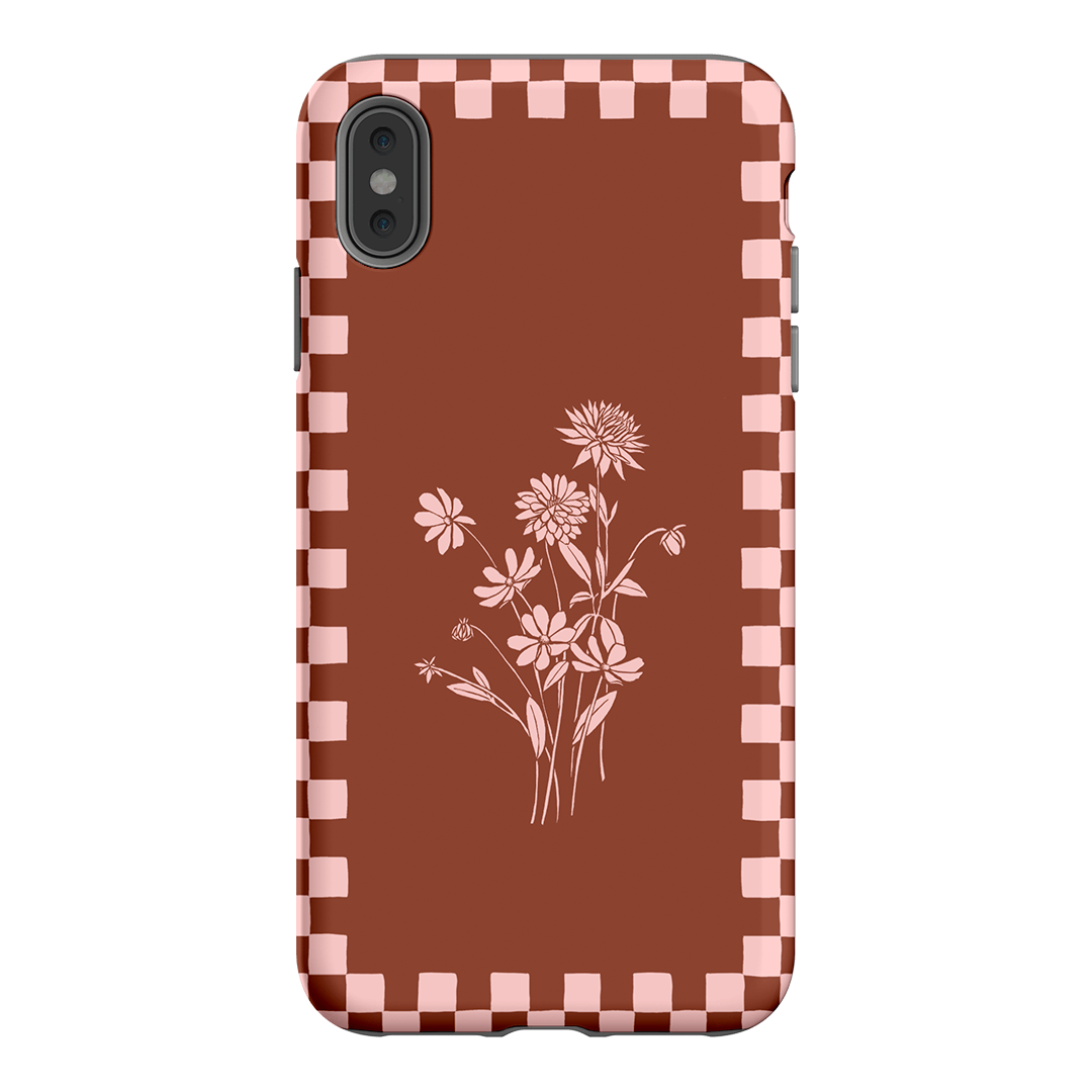 Dahlia Check Printed Phone Cases iPhone XS Max / Armoured by Typoflora - The Dairy