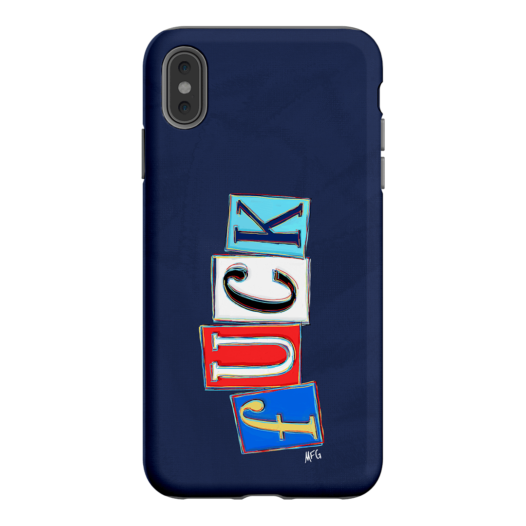 Lil Fcks Blue Printed Phone Cases iPhone XS Max / Armoured by Margarbs Art - The Dairy