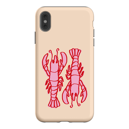 Lobster Love Peach Printed Phone Cases iPhone XS Max / Armoured by The Dairy - The Dairy