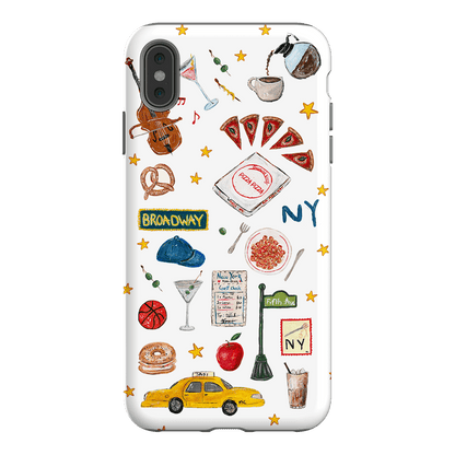 NYC White Printed Phone Cases iPhone XS Max / Armoured by BG. Studio - The Dairy