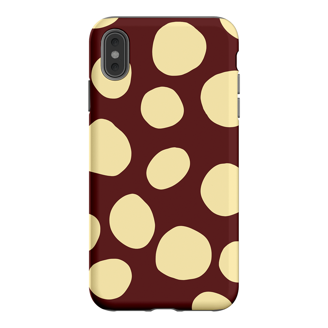 Pebbles Burgundy Butter Printed Phone Cases iPhone XS Max / Armoured by Veronica Tucker - The Dairy