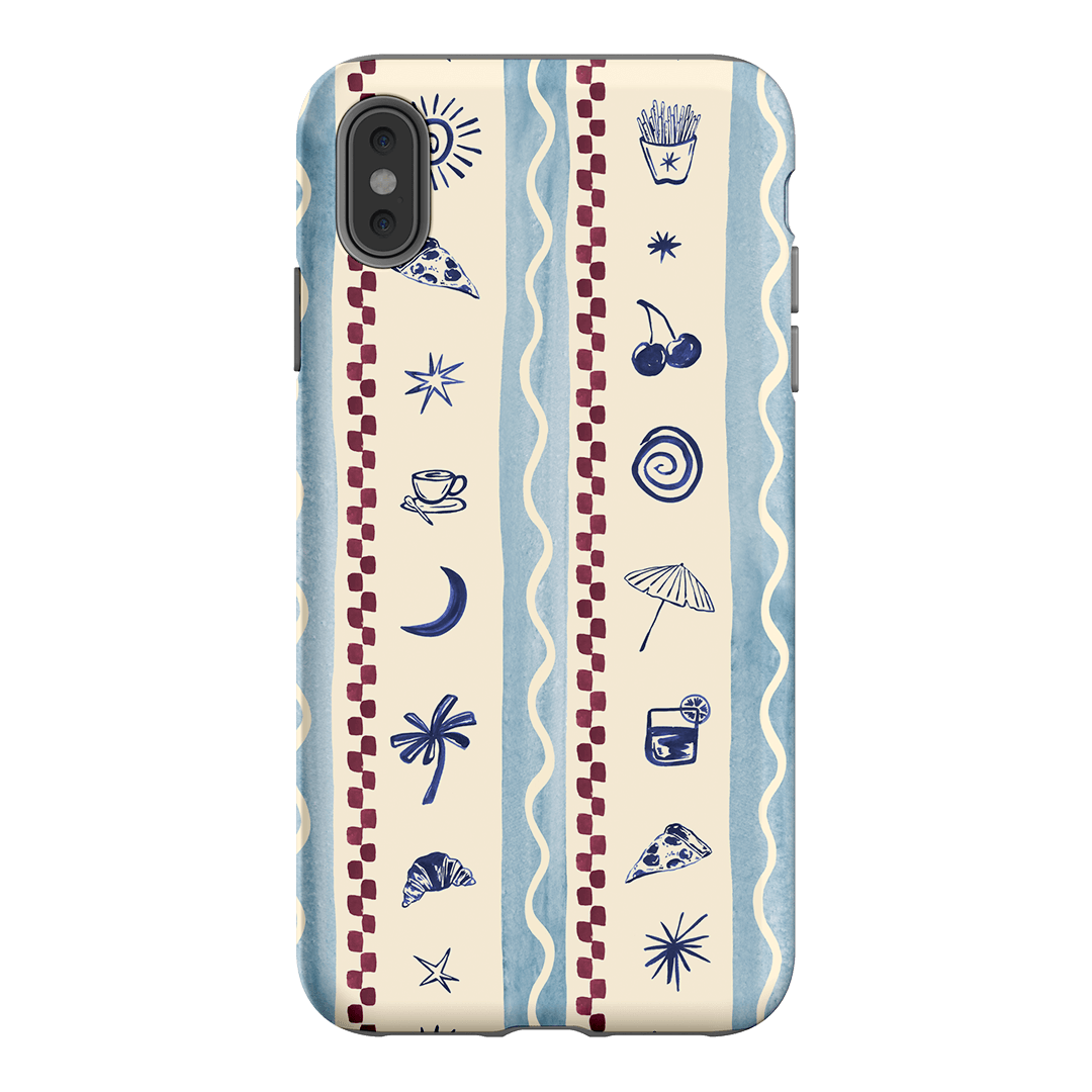 Summer Snacks Blue Printed Phone Cases iPhone XS Max / Armoured by Charlie Taylor - The Dairy