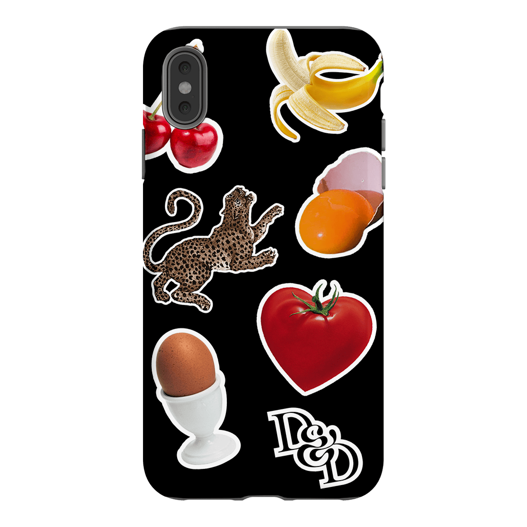 Sunday Stickers Black Printed Phone Cases iPhone XS Max / Armoured by Desmond & Dempsey - The Dairy