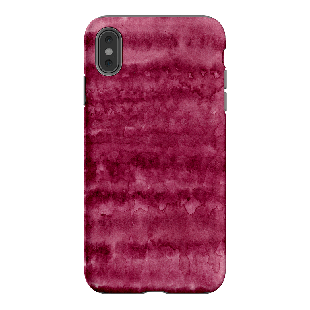Watercolour Stripes Burgundy Printed Phone Cases iPhone XS Max / Armoured by The Dairy - The Dairy