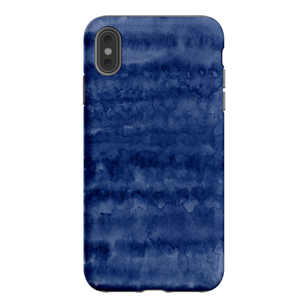 Watercolour Stripes Navy Printed Phone Cases iPhone XS Max / Armoured by The Dairy - The Dairy