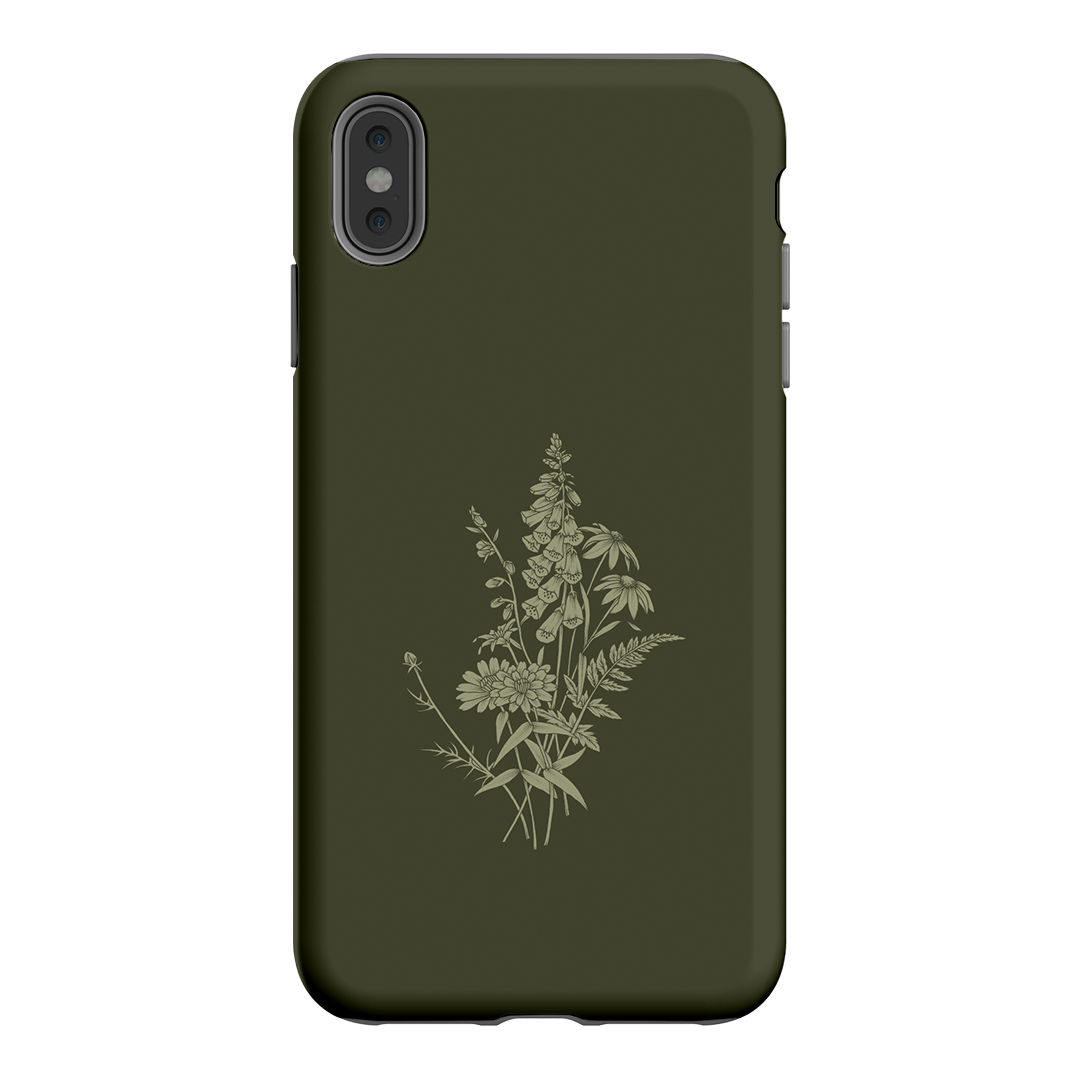Wildflowers Olive Printed Phone Cases iPhone XS Max / Armoured by Typoflora - The Dairy