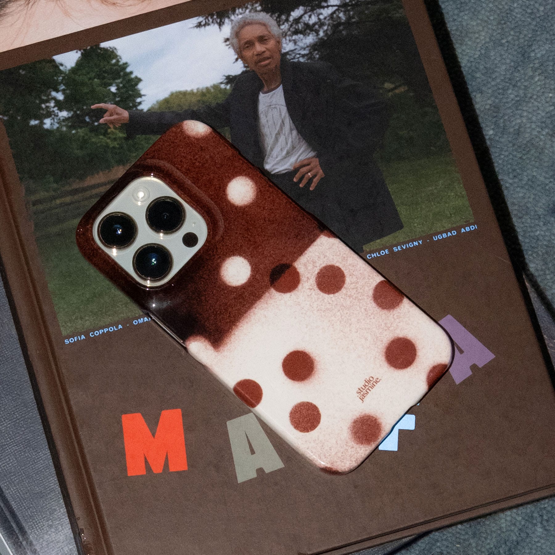 Espresso Polka Dot Printed Phone Cases by Jasmine Dowling - The Dairy