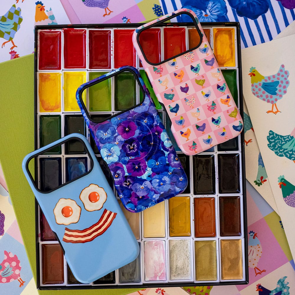 Checkered Chickens Printed Phone Cases by Kayla Henley - The Dairy