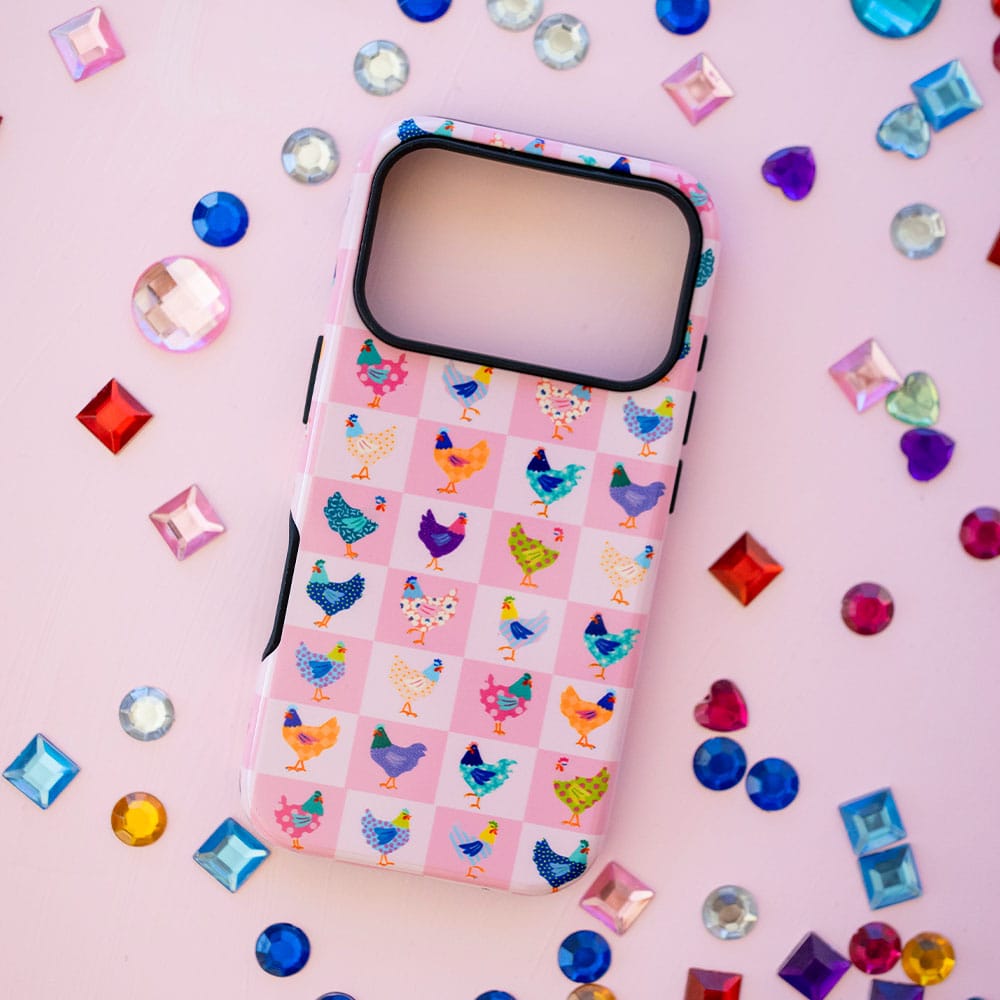 Checkered Chickens Printed Phone Cases by Kayla Henley - The Dairy