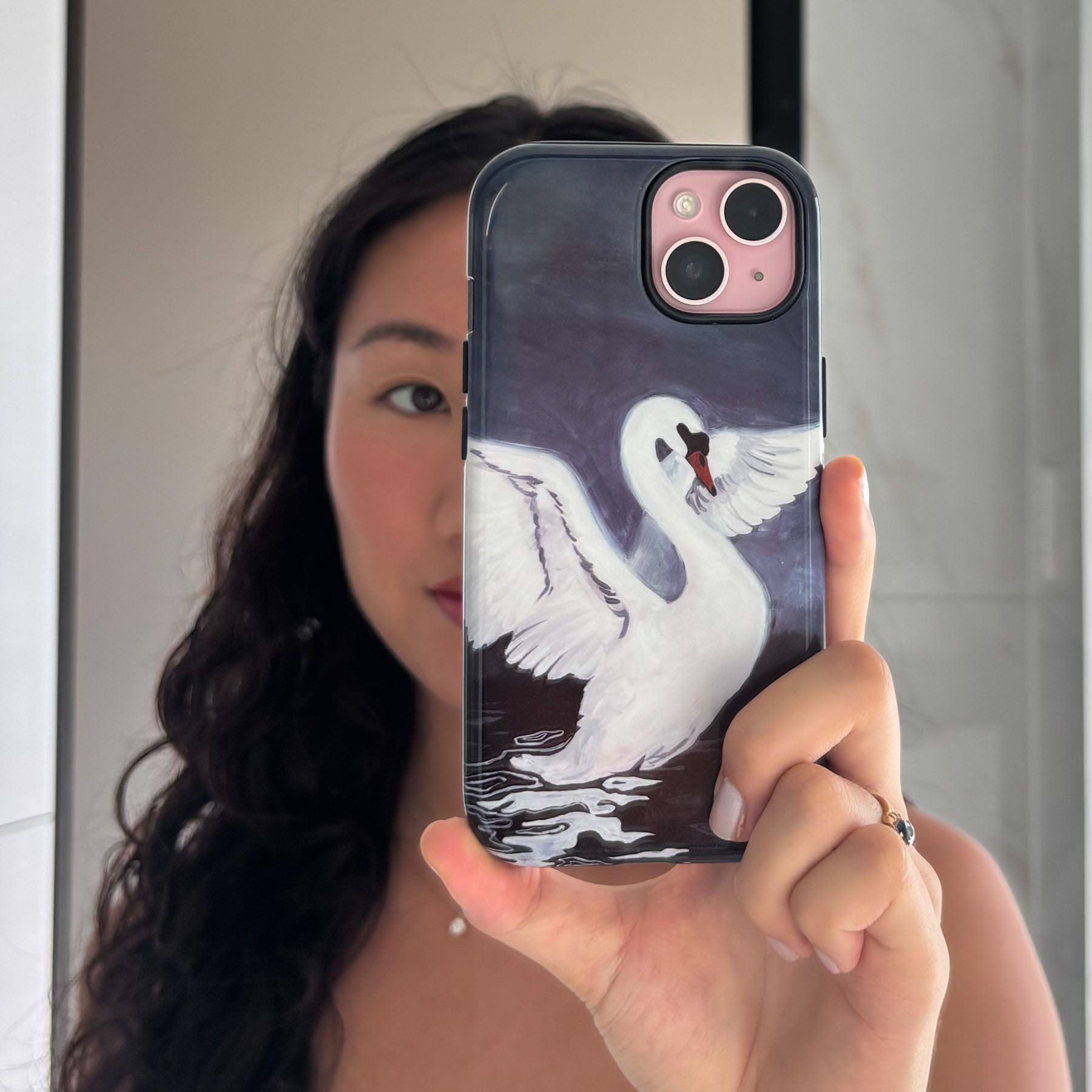 Midnight Swan Printed Phone Cases by Lisa Hu - The Dairy