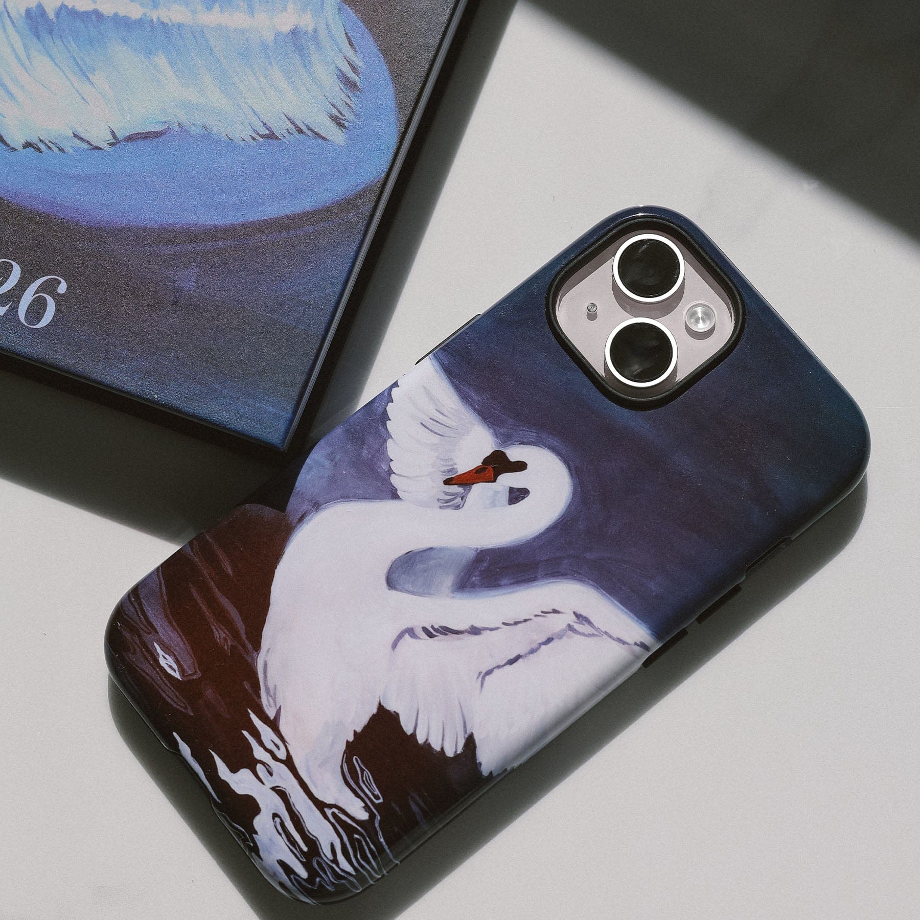 Midnight Swan Printed Phone Cases by Lisa Hu - The Dairy